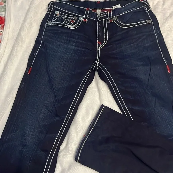 True religion dark blue jeans - Picture 2 of 4